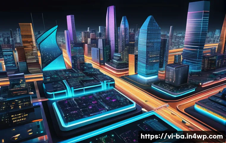 모듈식 접근법의 테스트 및 평가 방법 - **Prompt:** "A vibrant, intricate illustration depicting a complex software system as a magnificent,...