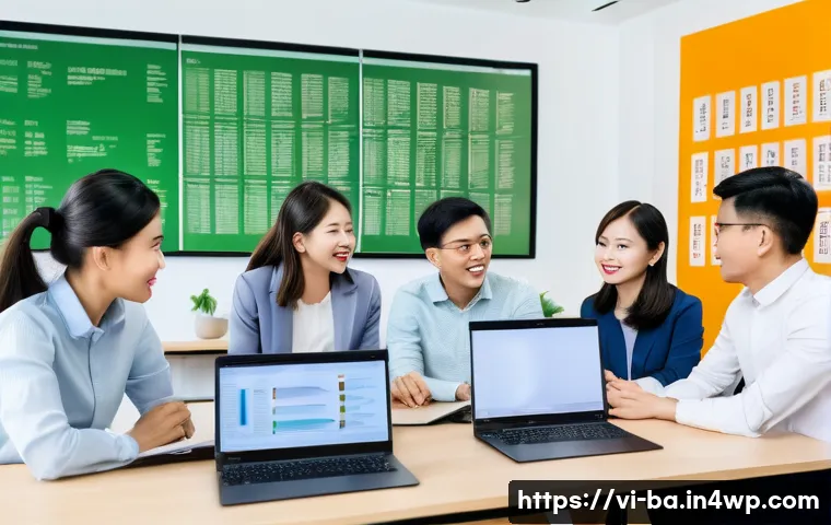 모듈식 역량 개발의 장점과 단점 - A modern Vietnamese office training room scene showing a diverse group of adult professionals engage...