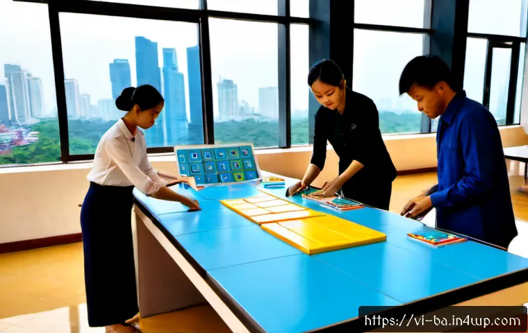 Home 17 모듈식 역량 개발의 미래 방향 - Photorealistic modern learning hub in Ho Chi Minh City, diverse Vietnamese young professionals and a...